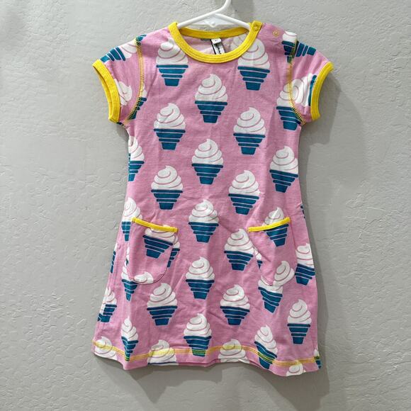 Maxomorra Pink Ice Cream Short Sleeve Dress - Picture 1 of 6